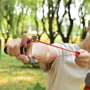 Dark Khaki Three Card Black Alloy Folding Slingshot INDIAN SLINGSHOT