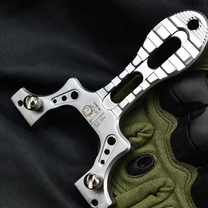 Black Powerful Long Range Mufasa Alloy Slingshot INDIAN SLINGSHOT