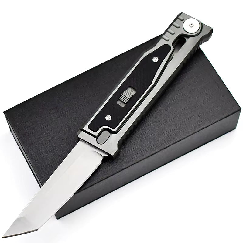 Dark Slate Gray High-Grade Gravity pocket knife with Mechanical Physics Opening | EDC, Camping, Survival, or Self-defense MARKSMAN
