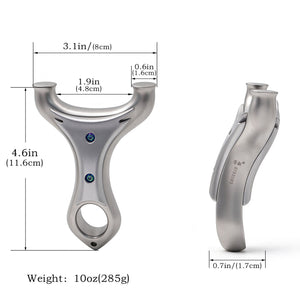 White Smoke HOURGLASS X Stainless Steel Slingshot MARKSMAN
