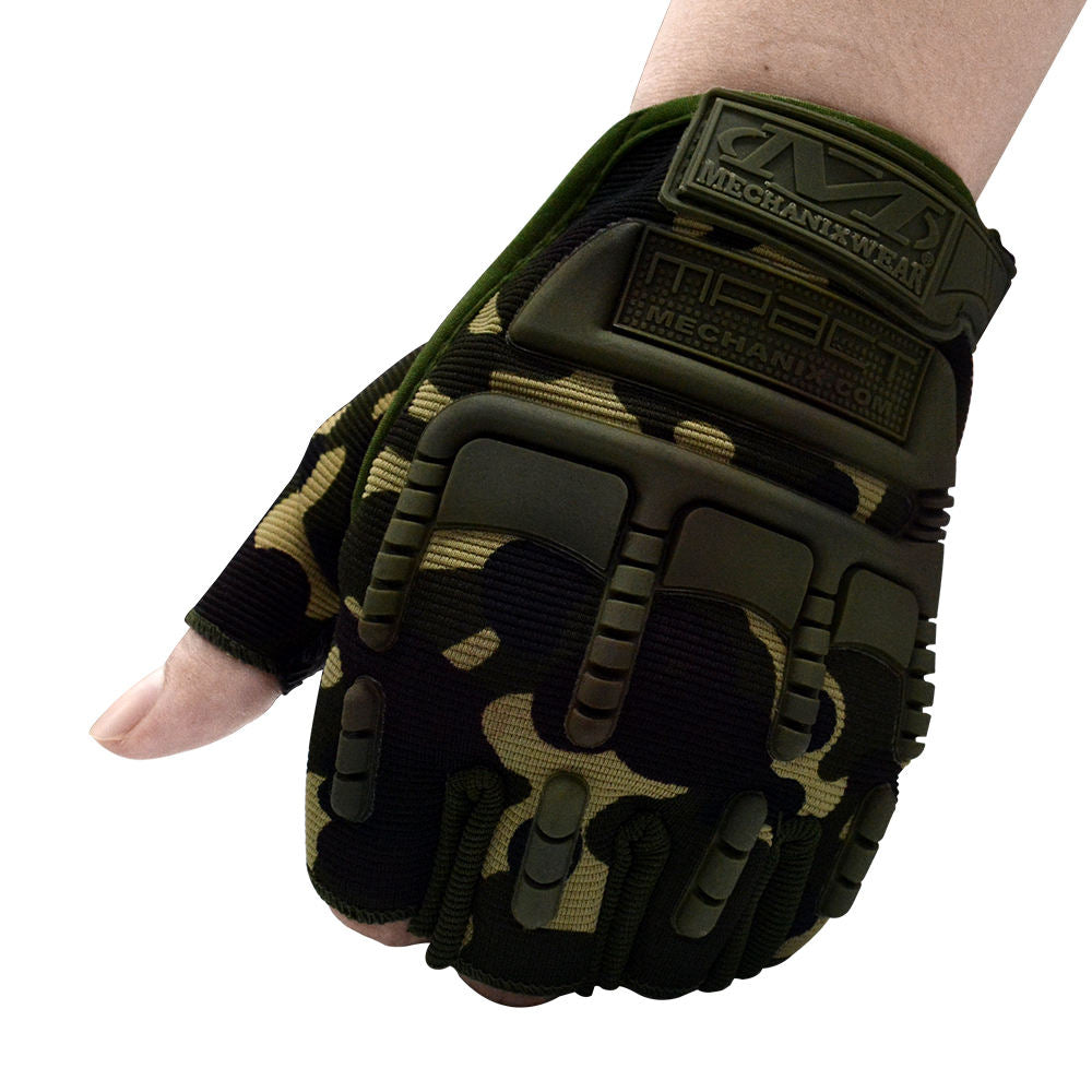 Half Finger Tactical Sports Gloves with Protective Knuckle Guard