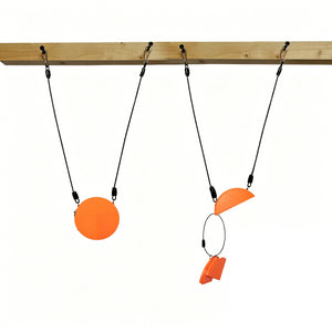 White Smoke TPU Hanging Split Target Set – 4-Piece Resettable Outdoor Practice Targets INDIAN SLINGSHOT