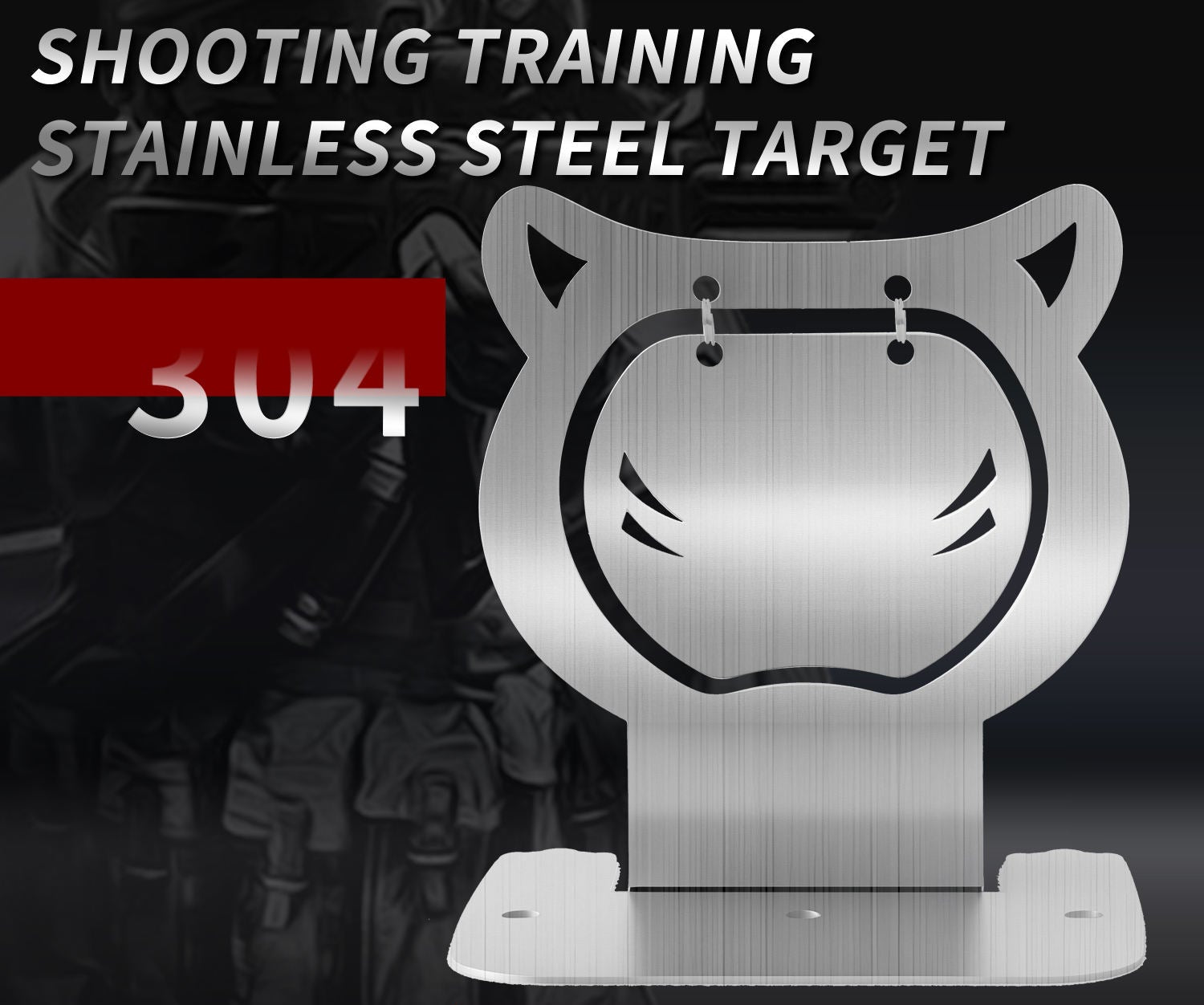 Hanging Steel Training Target 304 Stainless Steel Outdoor Activity Accessory