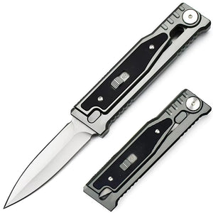 Black High-Grade Gravity pocket knife with Mechanical Physics Opening | EDC, Camping, Survival, or Self-defense MARKSMAN