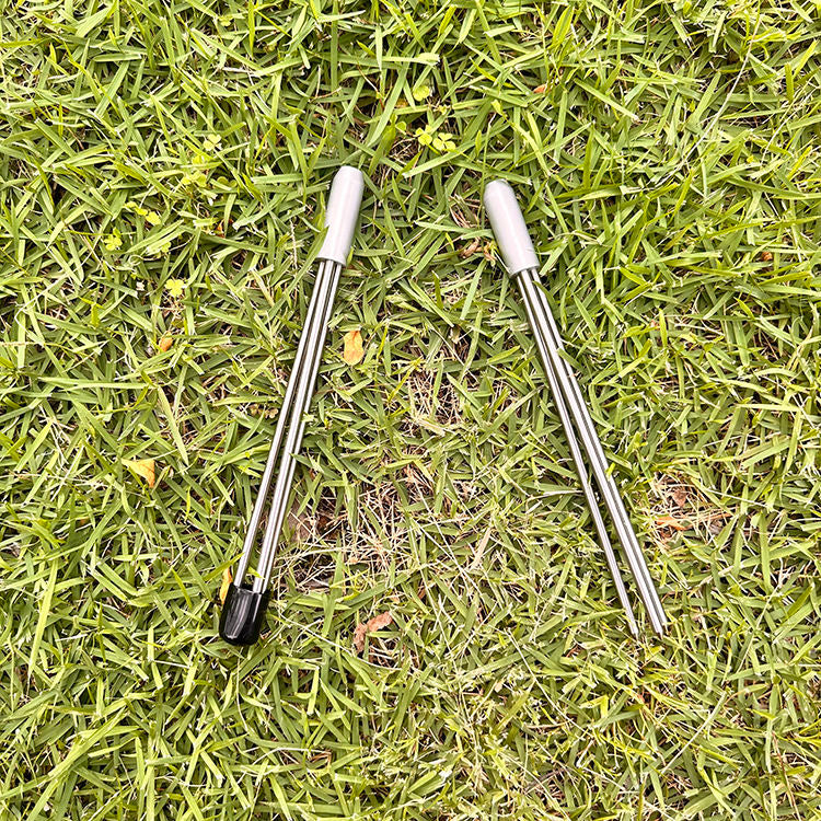 Yellow Green 6M Paralyzer Spear Tip – 8" Long 3-Prong Stainless Steel Spear Head with Protective Cap INDIAN SLINGSHOT