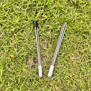 Yellow Green 6M Paralyzer Spear Tip – 8" Long 3-Prong Stainless Steel Spear Head with Protective Cap INDIAN SLINGSHOT