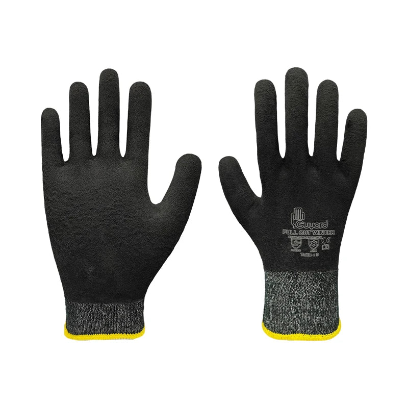 White Smoke Heat Waterproof Thermal Gloves – Windproof Winter Gloves with Nitrile Coated Grip, Cut Resistant Level 5, HPPE Liner, Anti-Slip Sandy Finish for Men & Women INDIAN SLINGSHOT