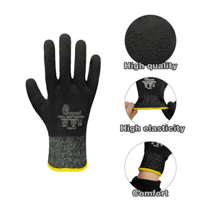 White Smoke Heat Waterproof Thermal Gloves – Windproof Winter Gloves with Nitrile Coated Grip, Cut Resistant Level 5, HPPE Liner, Anti-Slip Sandy Finish for Men & Women INDIAN SLINGSHOT