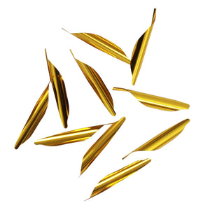 Dark Goldenrod SPG Helix Plastic Feather Vane 1.8 Inch Arrow Fletching 50pcs Box SPG