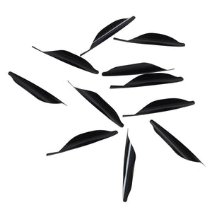 Black SPG Helix Plastic Feather Vane 1.8 Inch Arrow Fletching 50pcs Box SPG