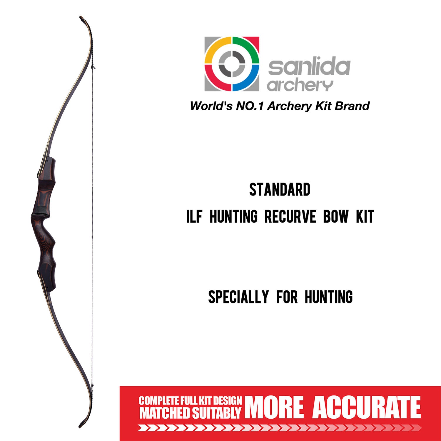 White Smoke Sanlida® Hermit X8 ILF Recurve Bow Kit SANLIDA
