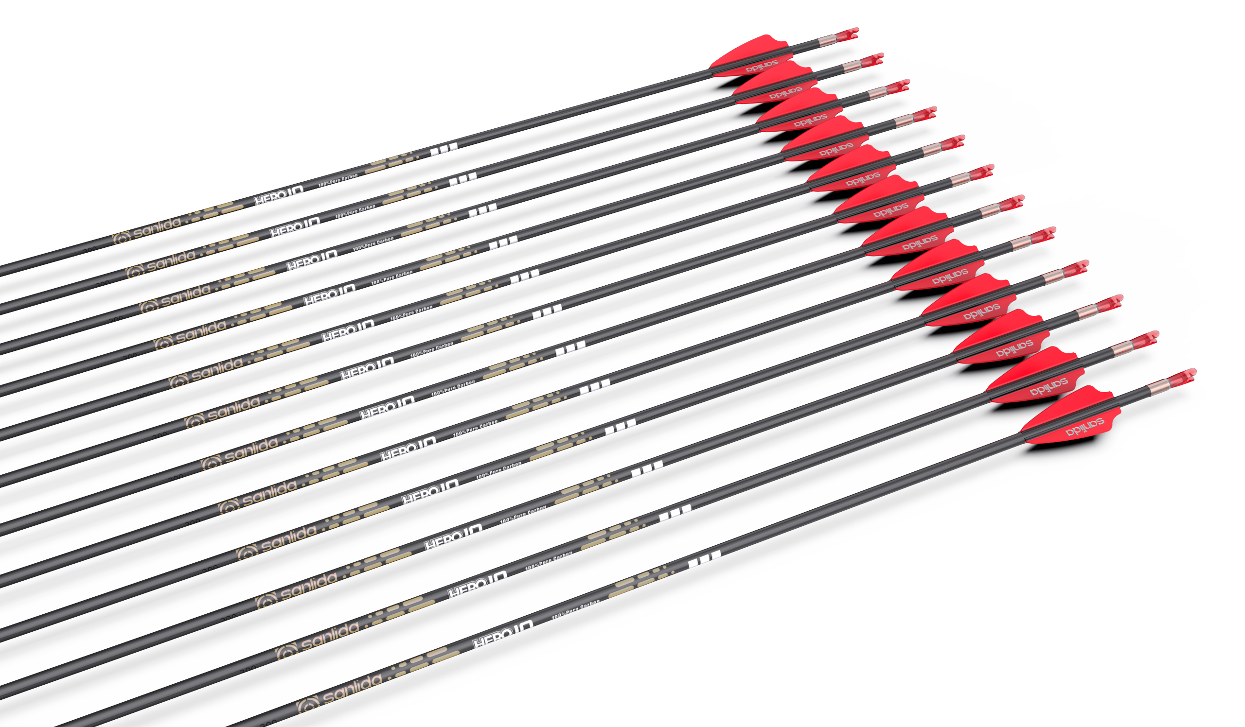 Sanlida® Hero 10 Target Compound Carbon Arrows 12pcs – INDIAN