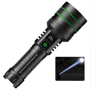 White Smoke High Lumens Zoomable LED Flashlight Rechargeable Long Range Torch for Camping and Travel INDIAN SLINGSHOT