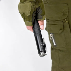 White Smoke Baton | Safe Hiking Heavy Metal Stick Rod | Automatic Retractable Hiking Stick - Enhanced Self-Defense Rod | Unique Model Available only on Indian Slingshot MARKSMAN