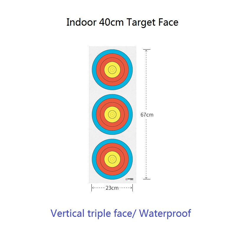 White Smoke Sanlida® Indoor 40cm Target Face Vertical Triple SANLIDA