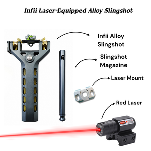 White Smoke Infii 3D Printed Resin and Infii Laser-Equipped Alloy Slingshot INDIAN SLINGSHOT