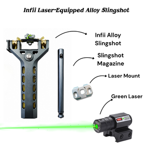White Smoke Infii 3D Printed Resin and Infii Laser-Equipped Alloy Slingshot INDIAN SLINGSHOT