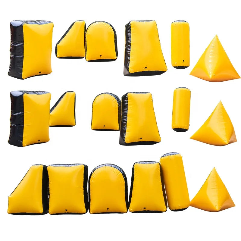 Orange SPG Inflatable PVC Bunker Set 60x45cm for Outdoor Archery Games SPG