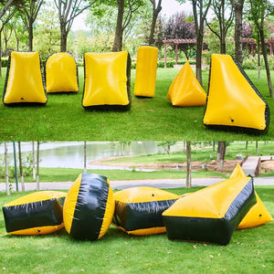 Yellow Green SPG Inflatable PVC Bunker Set 60x45cm for Outdoor Archery Games SPG