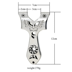 Light Gray Inlaid Hot Wings Stainless Steel Slingshot MARKSMAN