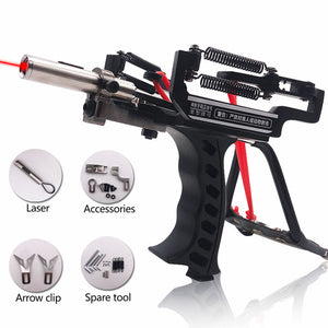 Light Gray Heavy Instructor Slingbow with Wrist Rest Powerful Outdoor Shooting with Laser Slingshot Fish Equipment INDIAN SLINGSHOT