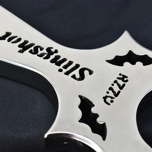 Dark Slate Gray IronBat RZZU Stainless Steel Slingshot MARKSMAN