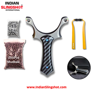 Dark Gray Stainless Steel CarbonArc Slingshot INDIAN SLINGSHOT