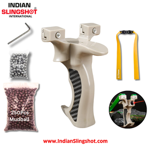 White Smoke ReverseArc Resin Slingshot INDIAN SLINGSHOT