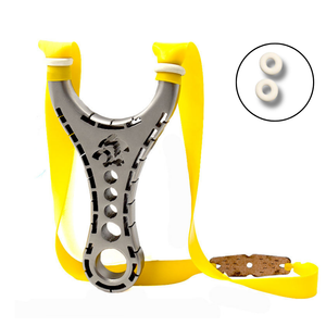 Goldenrod Wolf Fang Stainless Steel Slingshot MARKSMAN