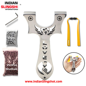 Gray WingedSoul LOVE Edition Stainless Steel Slingshot MARKSMAN