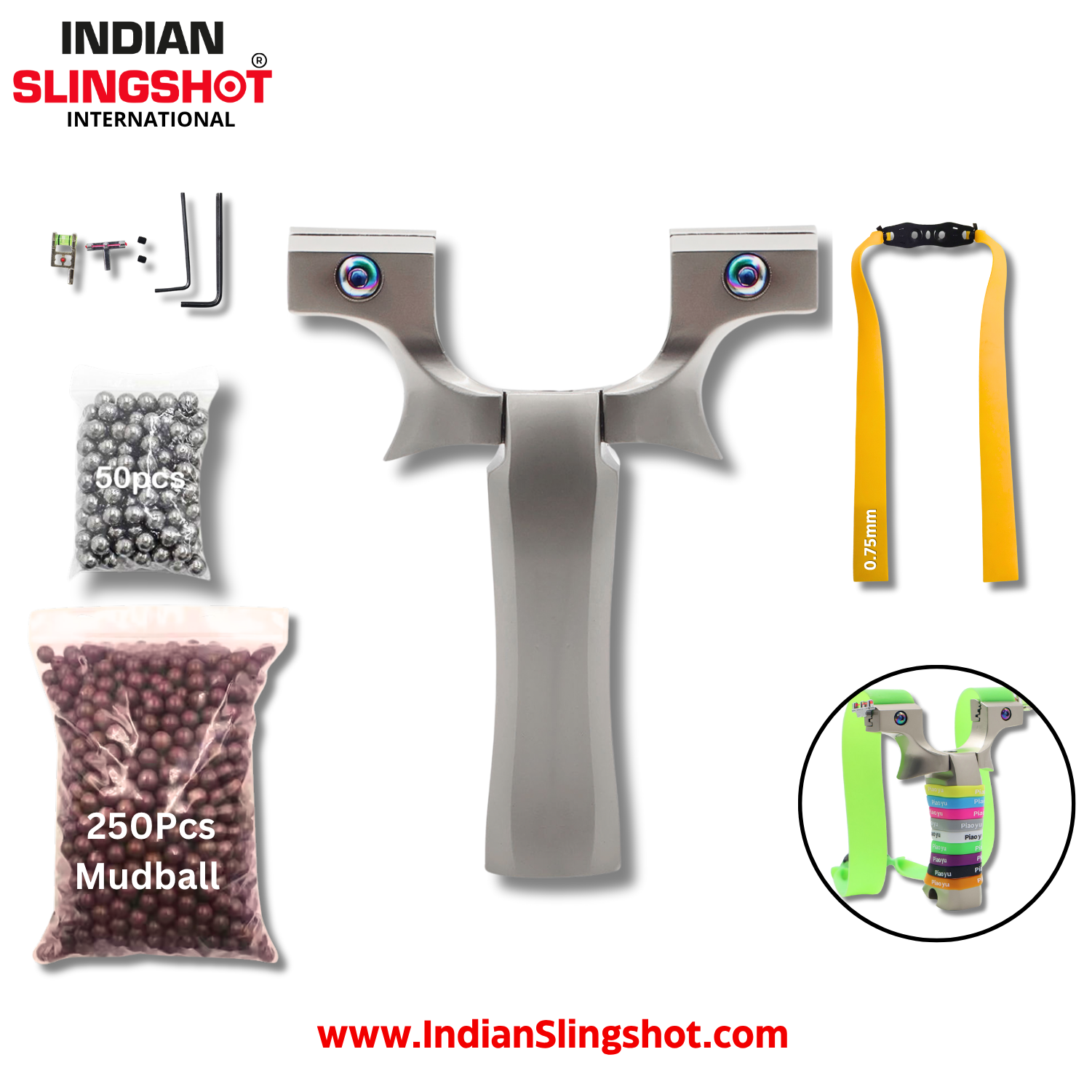Light Slate Gray VortexShot Alloy Slingshot MARKSMAN