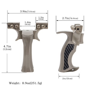 Slate Gray Professional Olympic Alloy Slingshot For Outdoor Target Shooting INDIAN SLINGSHOT