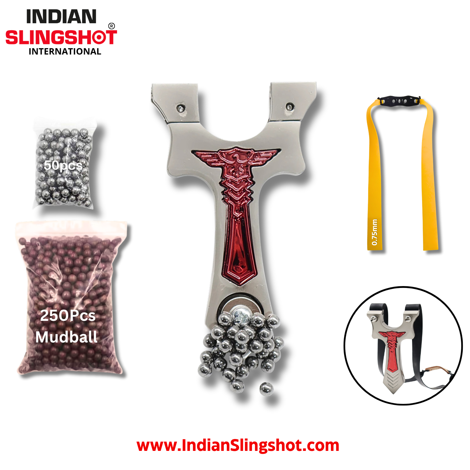 Gray Alloy Legion Magnetic Steel Ball Holder Slingshot MARKSMAN