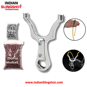 Gray Alloy Bolt Slingshot MARKSMAN