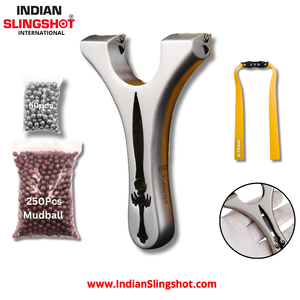 Gray Dragon Tooth Heavenly Sword Stainless Steel Slingshot INDIAN SLINGSHOT