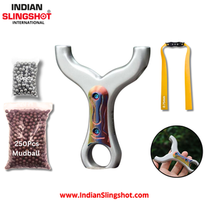 White Smoke CircleGrip Stainless Slingshot INDIAN SLINGSHOT