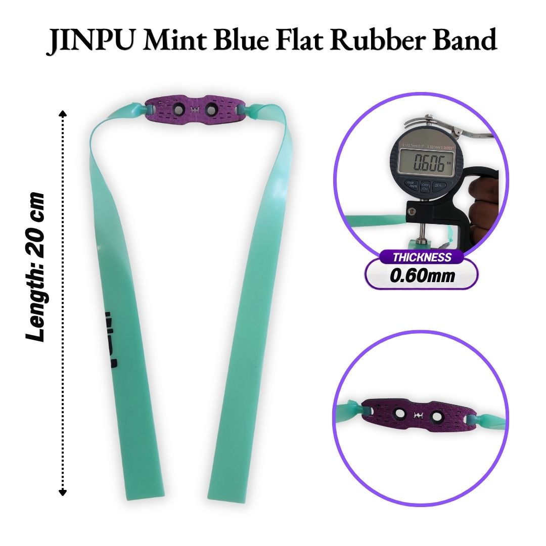 JINPU Mint Blue Flat Rubber Band 0.60mm × 20cm