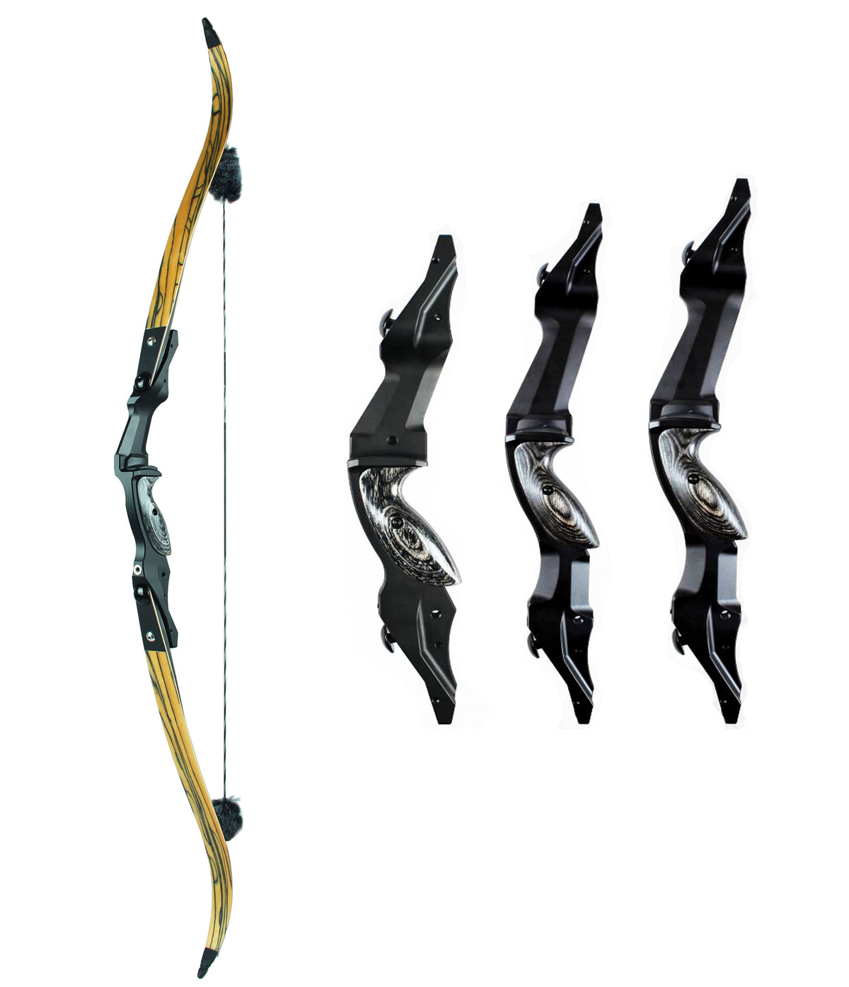 White Smoke JUNXING F261 CNC Aluminum ILF Recurve Bow Riser JUNXING