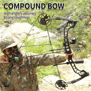 Dark Khaki SPG KMQ Compound Bow 31" ATA | 30–60 lbs Adjustable Aluminum Alloy Bow SPG