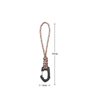 White Smoke 7-Core Paracord Keychain Lanyard with Hook | Multifunction Outdoor Carry Accessory | Lightweight Utility Key Ring INDIAN SLINGSHOT