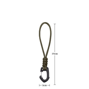 White Smoke 7-Core Paracord Keychain Lanyard with Hook | Multifunction Outdoor Carry Accessory | Lightweight Utility Key Ring INDIAN SLINGSHOT
