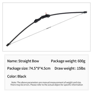 Snow SPG Kid Straight Bow 15LBS Recurve Training Bow for Beginners SPG
