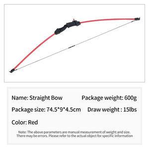 Ghost White SPG Kid Straight Bow 15LBS Recurve Training Bow for Beginners SPG