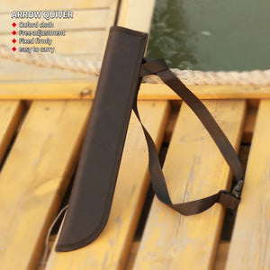 Tan SPG Kids Lightweight Arrow Bag – Oxford Cloth Youth Quiver (48×8 cm) SPG