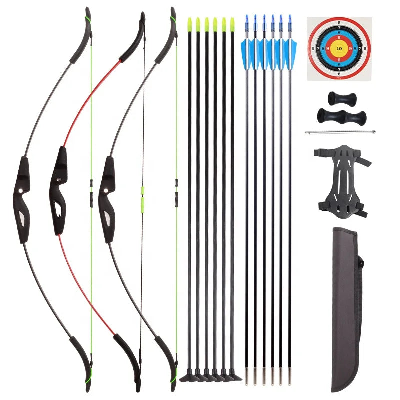 Antique White SPG Kids Recurve Bow 15lbs – Lightweight Rubber & Fiberglass Bow SPG