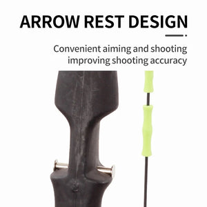 Dark Slate Gray SPG Kids Recurve Bow 15lbs – Lightweight Rubber & Fiberglass Bow SPG