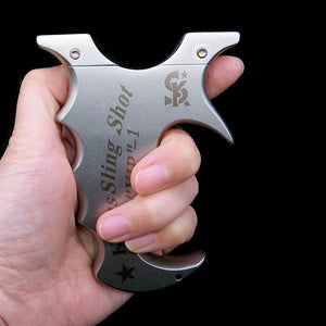 Dark Gray KingStar VIP-1 Stainless Steel Slingshot MARKSMAN