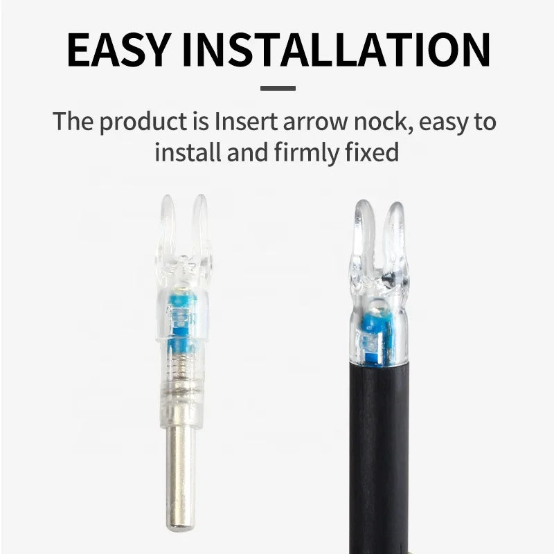 White Smoke SPG 6.2mm LED Lighted Arrow Nocks – Durable PE Archery Tail SPG