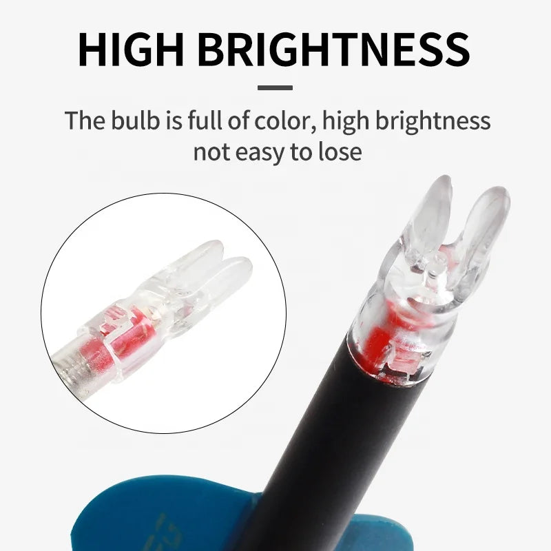 White Smoke SPG 6.2mm LED Lighted Arrow Nocks – Durable PE Archery Tail SPG