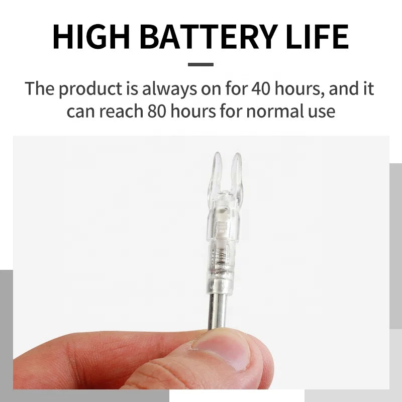 White Smoke SPG 6.2mm LED Lighted Arrow Nocks – Durable PE Archery Tail SPG